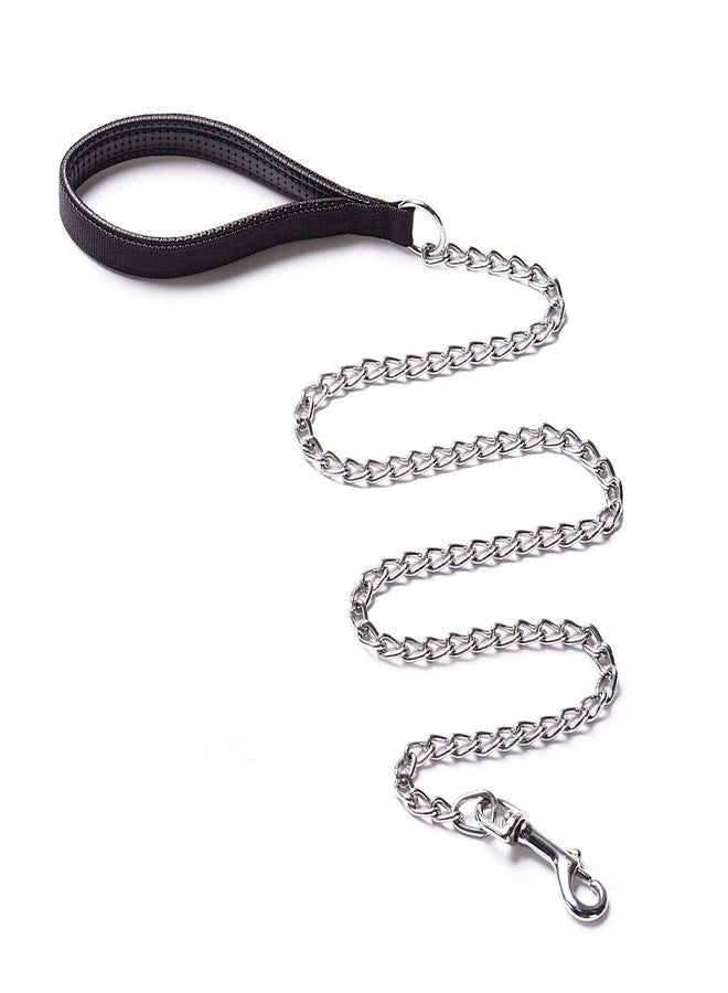 BohoBark Heavy Duty Dog Leash Metal Dog Leash Dog Chain with Padded Handle, Durable Leash Grinder Chain Silver Hook Handle Leash Chain (Color May Vary) - Image 2
